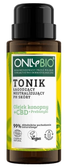 Only bio - Tonik łagodząco-neutralizujący PH skóry wrażliwej Olejek konopny + CBD + Prebiotyki - 300 ml