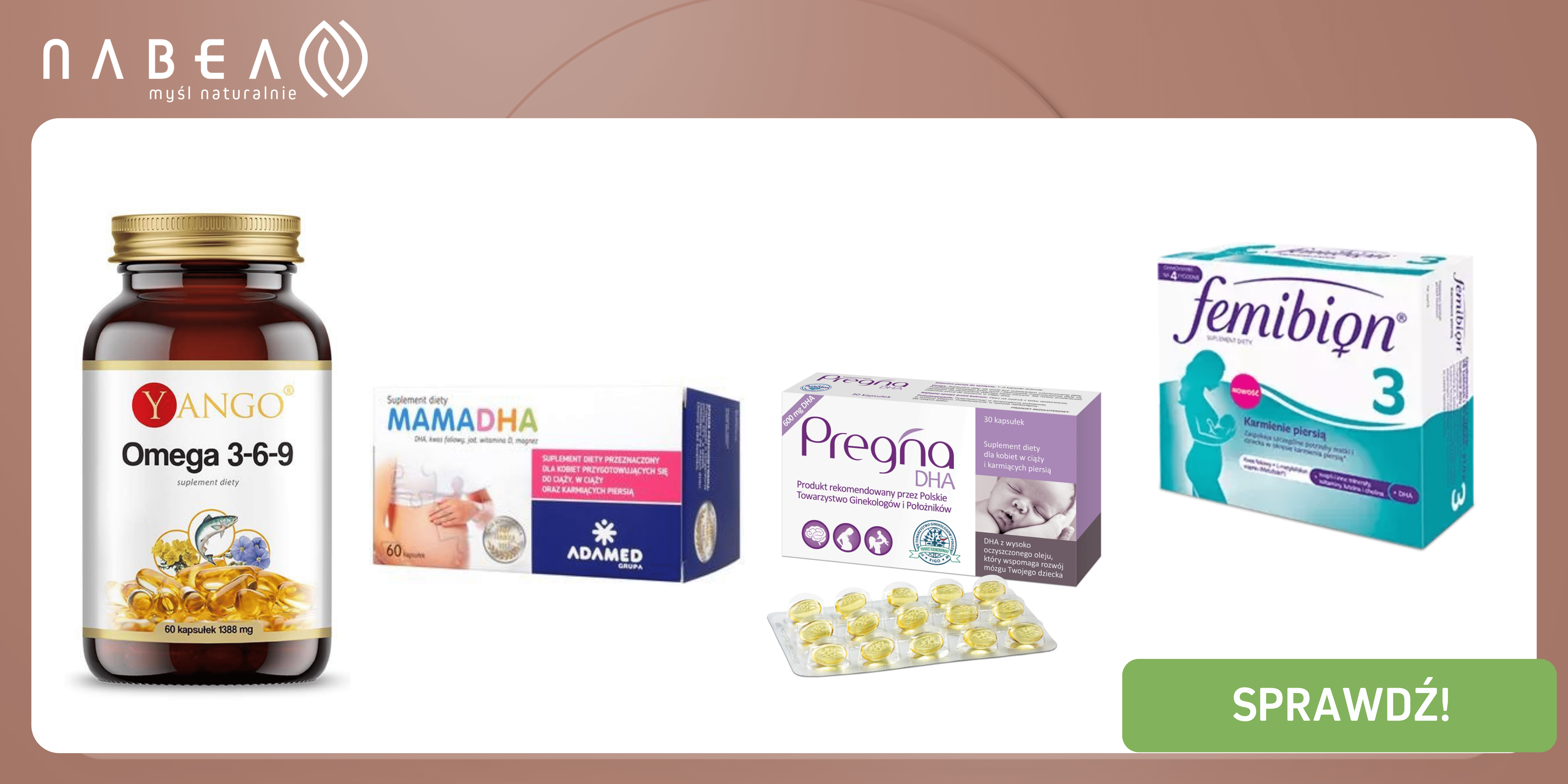 Suplementy diety dla ciężarnych - produkty Nabea