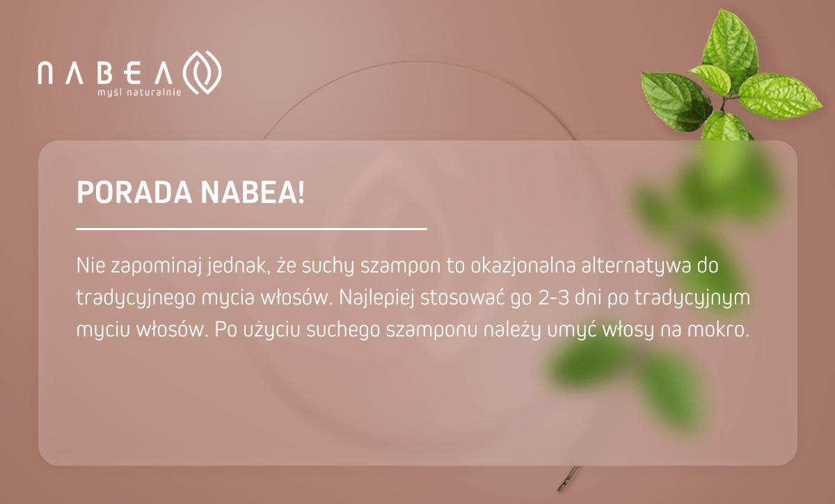 Domowy suchy szampon - porada Nabea