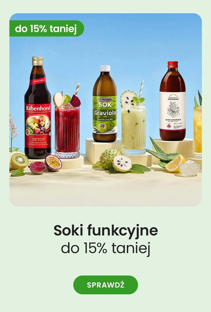 soki funkcyjne do 15% taniej