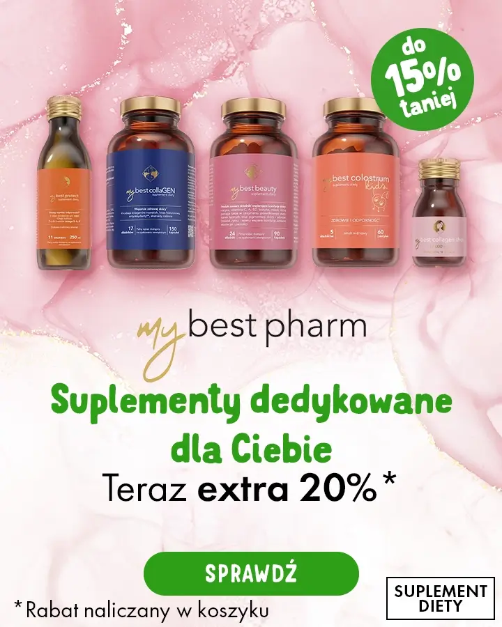 mybestpharm - supelementy dedykowane dla Ciebie teraz extra 20%* *rabat w koszyku