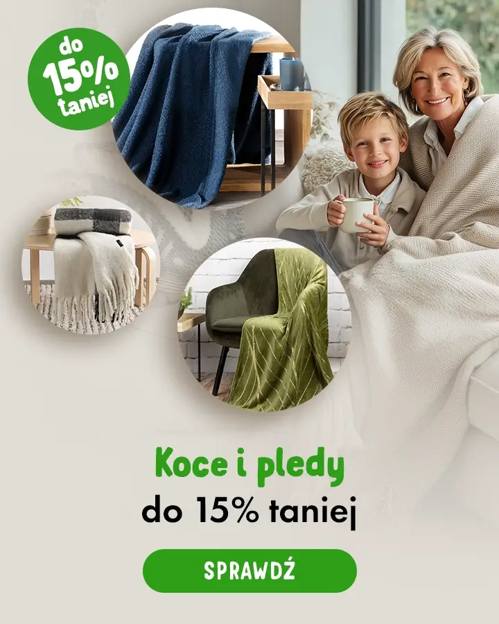 Koce i pledy do 15% taniej