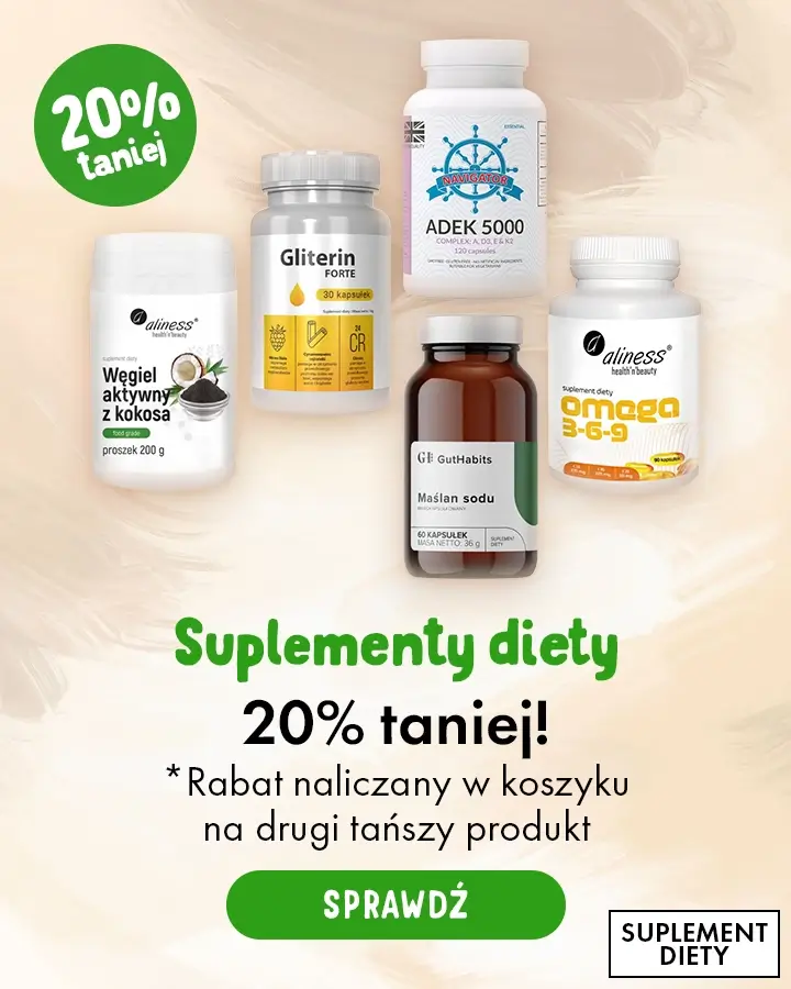 Suplementy 20% taniej