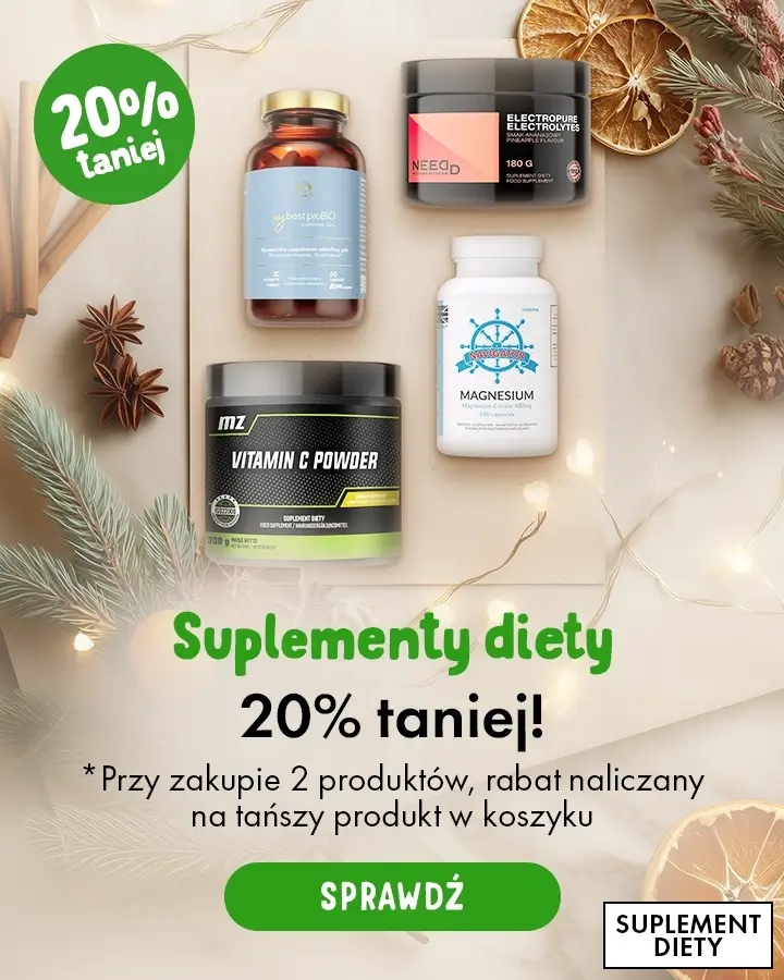 Suplementy -20%* * przy zakupie 2 produktów