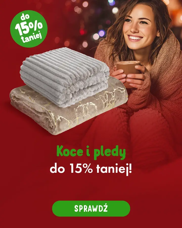 Koce i pledy do 15% taniej