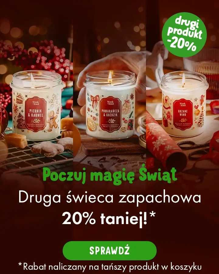 Poczuj magię Świąt - świece zapachowe – druga -20* * rabat naliczany na tańszy produkt w koszyku