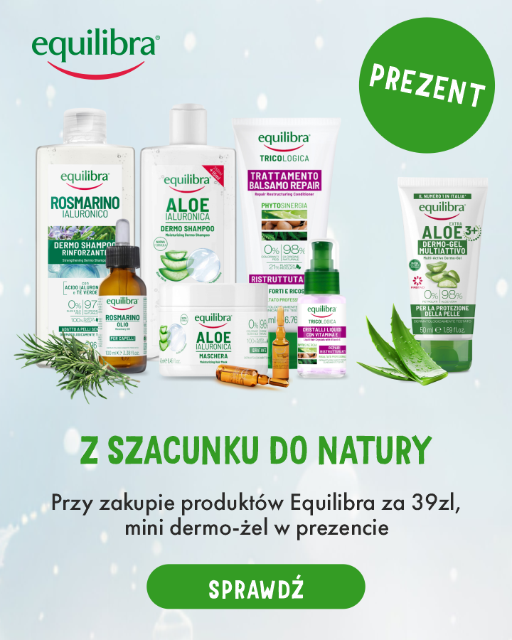 Mini dermo-żel w prezencie przy zakupie produktów Equilibra za minimum 39 zł
