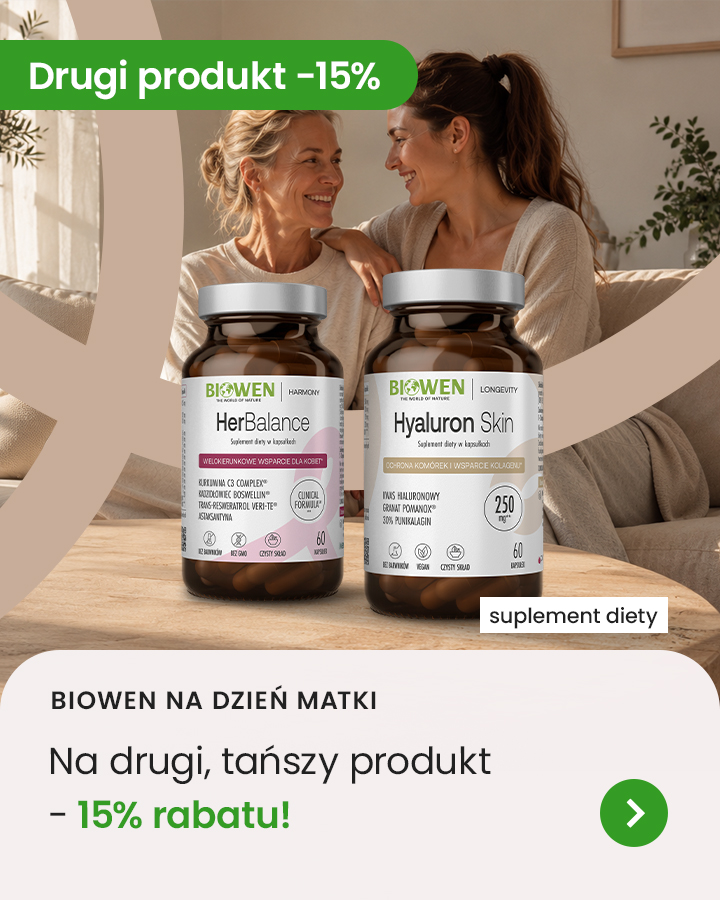 BIOWEN na drugi tańszy produkt - 15% dodatkowego rabatu