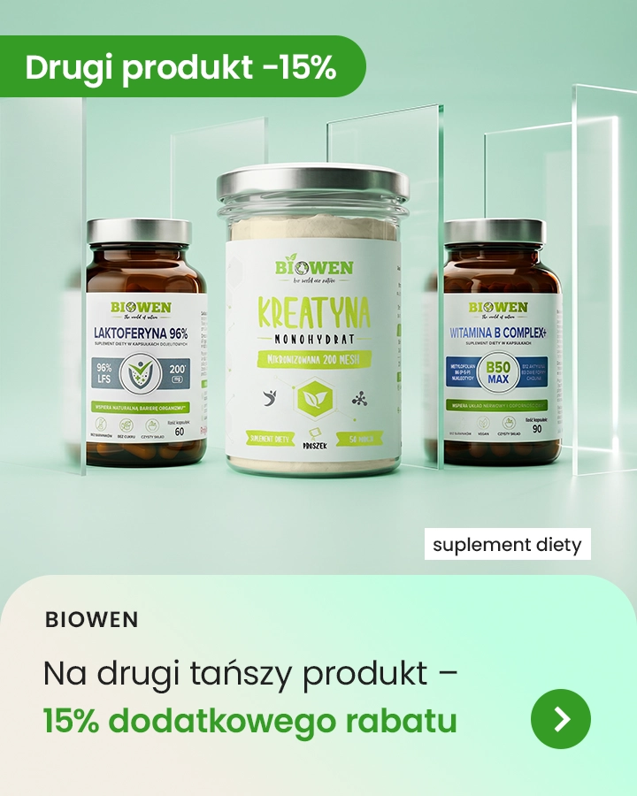 BIOWEN na drugi tańszy produkt - 15% dodatkowego rabatu