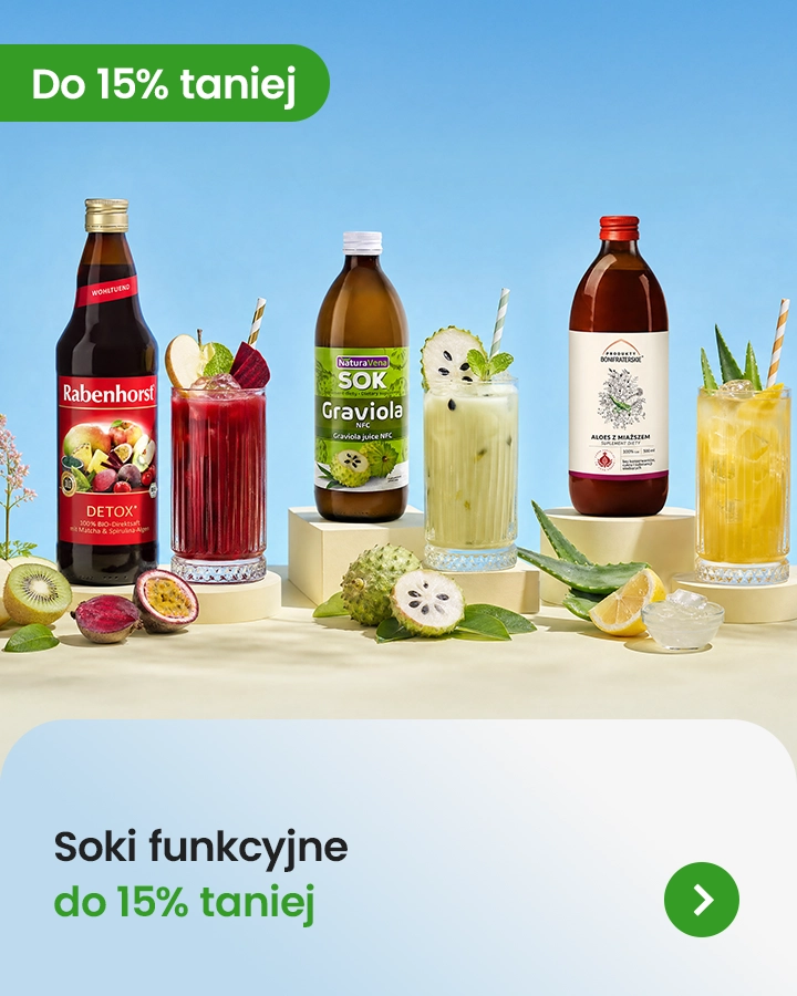 soki funkcyjne do 15% taniej