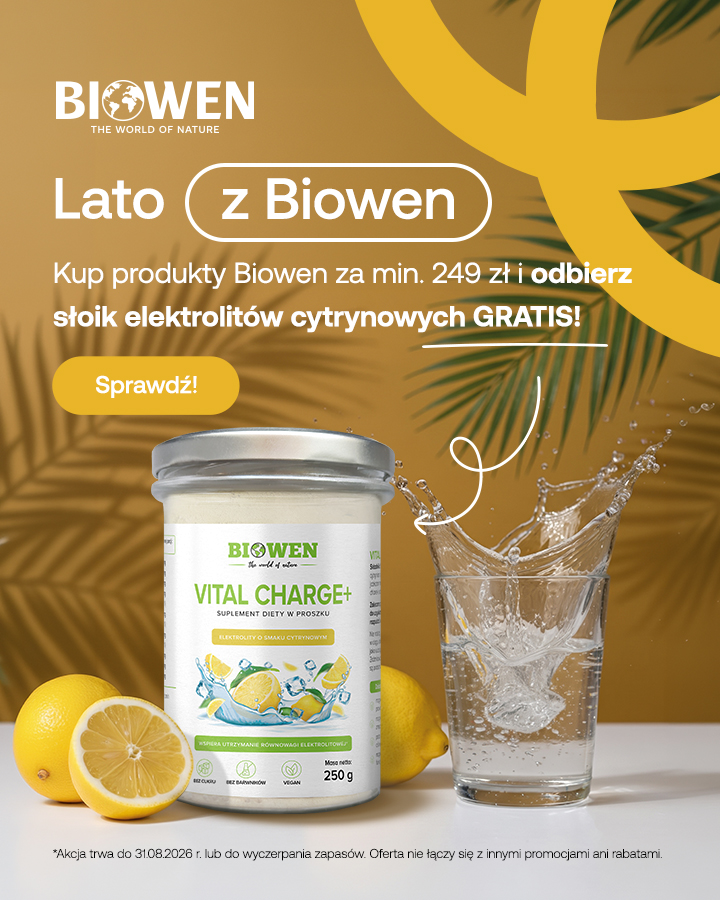 Kup suplementy Biowen za min. 249 zł, a słoik Elektrolitów gratis! (502697)