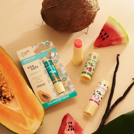 EcoSoft, Balsam do ust, Lippy Day, TWIST UP, Melon i Papaja, 4,8 ml