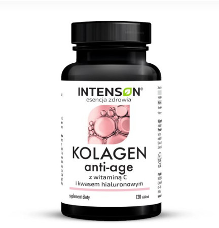Intenson Kolagen + Hialuron + Witamina C Anti-Age 120 tabl.
