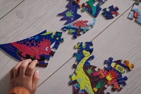 Mudpuppy Puzzle konturowe Jurajski Skatepark 75 elementów 5+