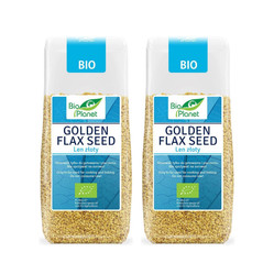 Zestaw: 2x BIO PLANET LEN ZŁOTY BIO 200 g