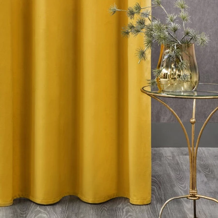 ZASŁONA GOTOWA D91 ROSA NA TAŚMIE 135 X 300 CM MUSZTARDOWY