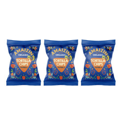 Zestaw: 3x CHIPSY KUKURYDZIANE O SMAKU PAPRYKOWYM BEZGLUTENOWE BIO 75 g - AMAIZIN