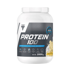 Trec Nutrition PROTEIN 100 odżywka białkowa Protein Blend + koncentrat WPC + kazeina 2000g smak banan