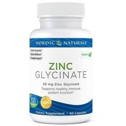 Nordic Naturals Zinc Glycinate Cynk wsparcie w walce ze stresem oksydacyjnym 60 kaps. vege