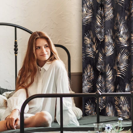 ZASŁONA GOTOWA GLORIA 140 X 250 CM CZARNY