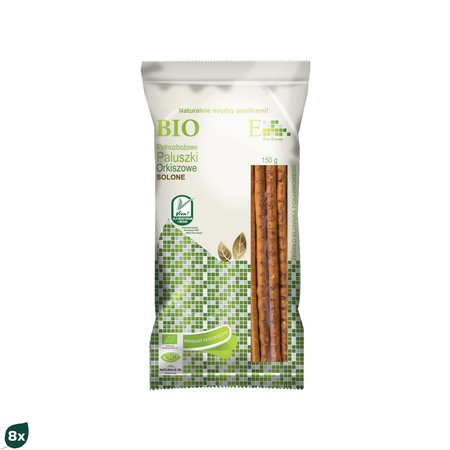 Zestaw: 8x Eco Envoy − Paluszki orkiszowe pełnoziarniste solone BIO − 150 g
