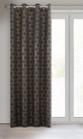 ZASŁONA GOTOWA KAJA 135 X 250 CM CZARNY