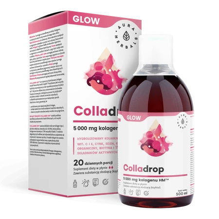 Aura Herbals Colladrop Glow kolagen morski 5000 mg 500 ml