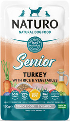 NATURO Senior Dog MINI Indyk Ryż Warzywa 150g