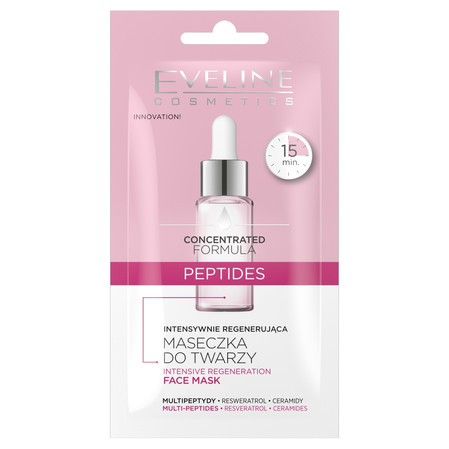 Skoncentrowana formuła intensywnie regenerująca maseczka do twarzy Peptides 8ml