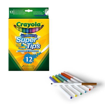 Crayola Flamastry 12 kolorów Supertips Pastel 7509