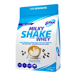 6PAK MILKY SHAKE WHEY odżywka białkowa WPC 1800 g smak caffe latte