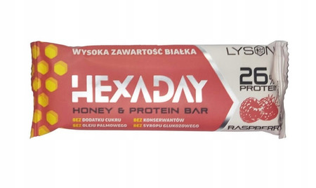 Łysoń Baton proteinowy HEXADAY smak malina 45g