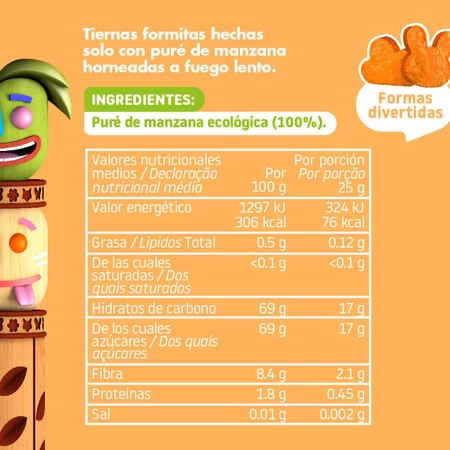 Smileat, BIO Sminolas, Owocowa przekąska Jabłko, 25g