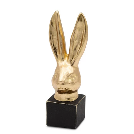 Ozdoba Wielkanocna, Figurka ceramiczna, kolor złoty, rozmiar 9 x 8 x 24 cm