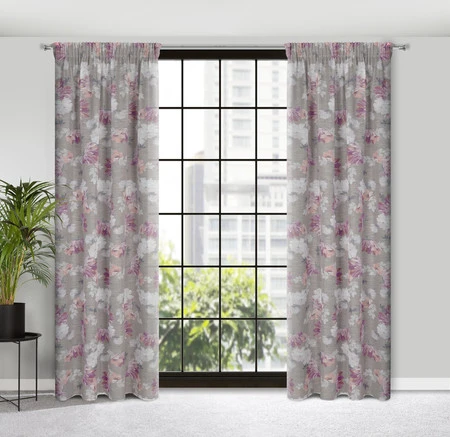 ZASŁONA GOTOWA SHERRY NA TAŚMIE 140 X 300 CM SREBRNY