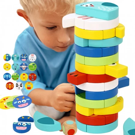 TOOKY TOY Klocki Zwierzęta Gra Zręcznościowa
