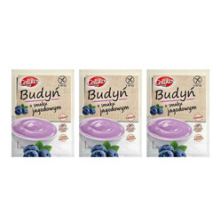 Zestaw: 3x Celiko − Budyń o smaku jagodowym bez glutenu − 40 g