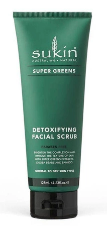Sukin, SUPER GREENS Detoksykujący scrub do twarzy, 125ml