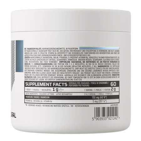 OstroVit Jabłczan Magnezu 120 g smak naturalny