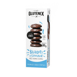  Glutenex − Biszkopty w czekoladzie bezglutenowe − 80 g