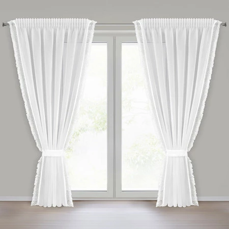 FIRANA GOTOWA KIRA 2 NA TAŚMIE 140 X 270 CM BIAŁY