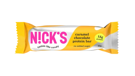 Zestaw 6x N!CK'S Nicks Caramel Chocolate Protein Bar Baton proteinowy o smaku karmelu 50g