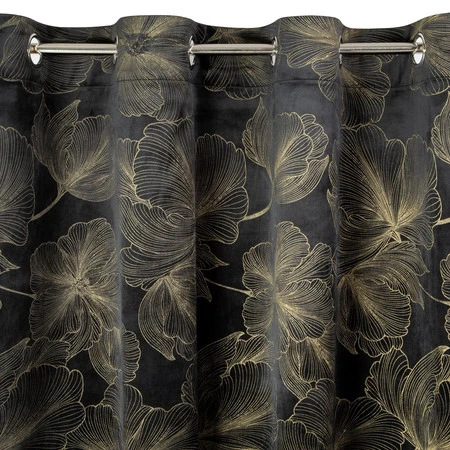 ZASŁONA GOTOWA STELLA 140 X 250 CM CZARNY