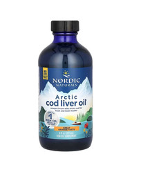 Nordic Naturals Arctic Cod Liver Oil kwasy Omega-3 kwasy tłuszczowe EPA i DHA oraz witaminy A i D  237 ml smak pomarańcza