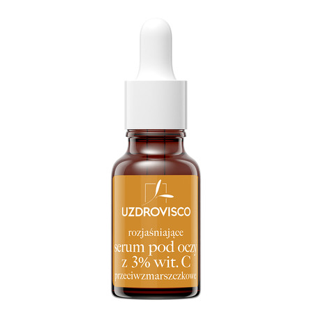 Uzdrovisco - Świetlik rozjaśniające serum pod oczy z 3% wit.C przeciwzmarszczkowe 15ml