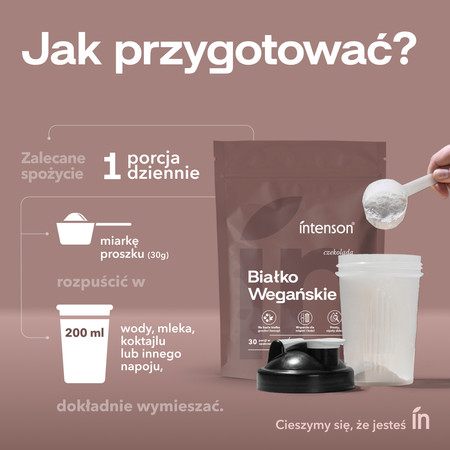 Intenson Wegańskie białko smak czekolada 900g