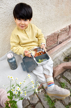 Lassig Lunchbox ze stali nierdzewnej Happy Prints granatowy