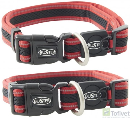 BUSTER REFLECTIVE MESH Obroża Czerwona Roz.L