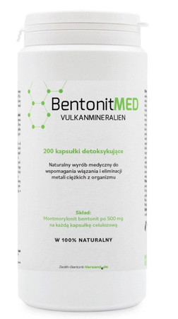 BentonitMED ® Bentonit Ultradrobny Mikronizowany 500 mg 200 kaps. wyrób medyczny