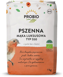 MĄKA PSZENNA LUKSUSOWA TYP 550 BIO 1 kg - PROBIO